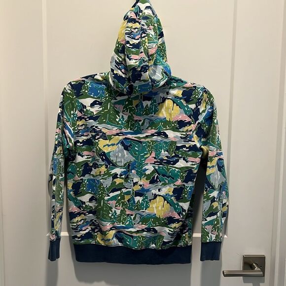 The North Face Youth Medium Jaiden Green Valley Allover Print Pullover Hoodie - Picture 6 of 12